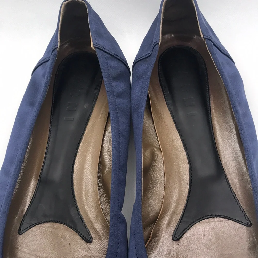 Marni Blue Flats with Embellished Detail - Picture 4 of 7